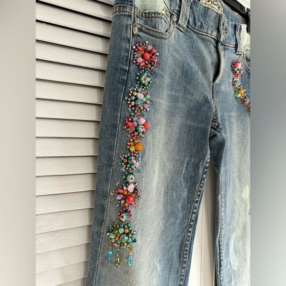 COPY - Extremely RARE Vintage Allen B by Allen Schwartz Jewelled Jeans women’s … - Picture 7 of 15